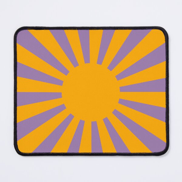 Aperçu de l'œuvre Soleil orange dans le ciel violet art déco créée et vendue par OffbeatMoon.