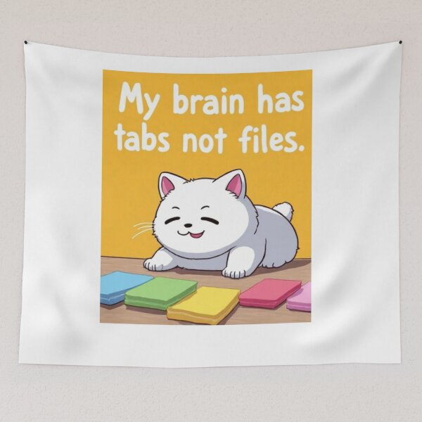 Item preview, ADHD: My Brain has Tabs, not Files designed and sold by Smileyt-shirt.