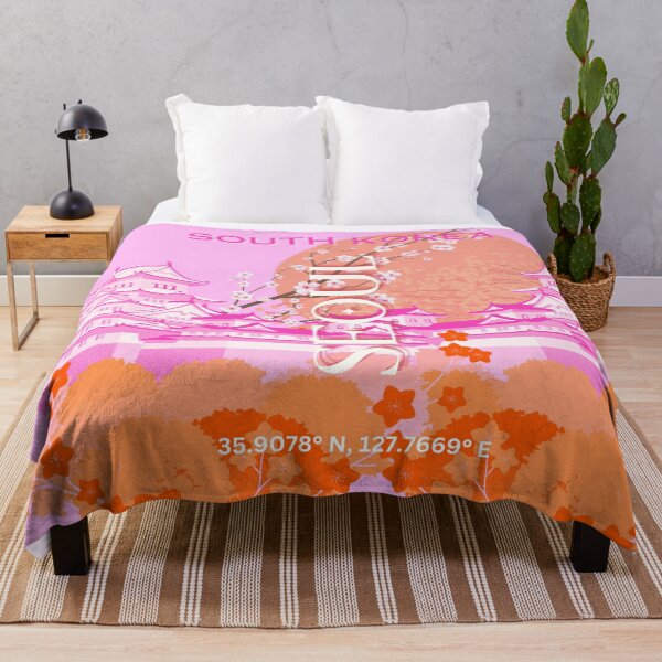 Item preview, Seoul South Korea Travel Art, Pink designed and sold by Magic Love Art Print.