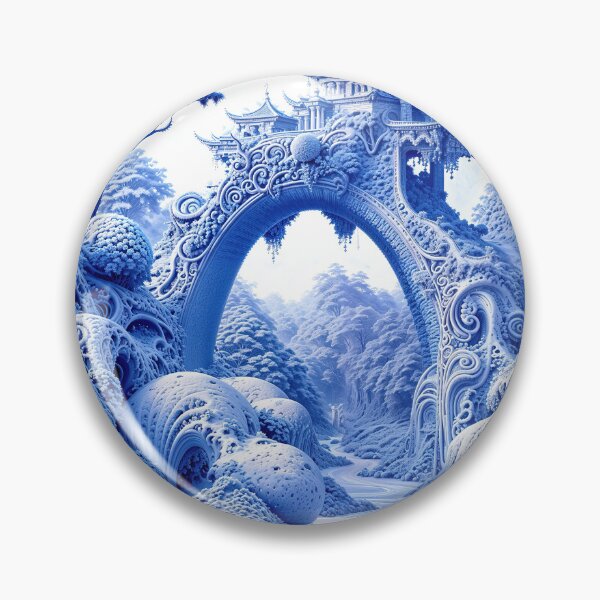 Item preview, Japanese temple in blue fractal designed and sold by Neo-Studio.