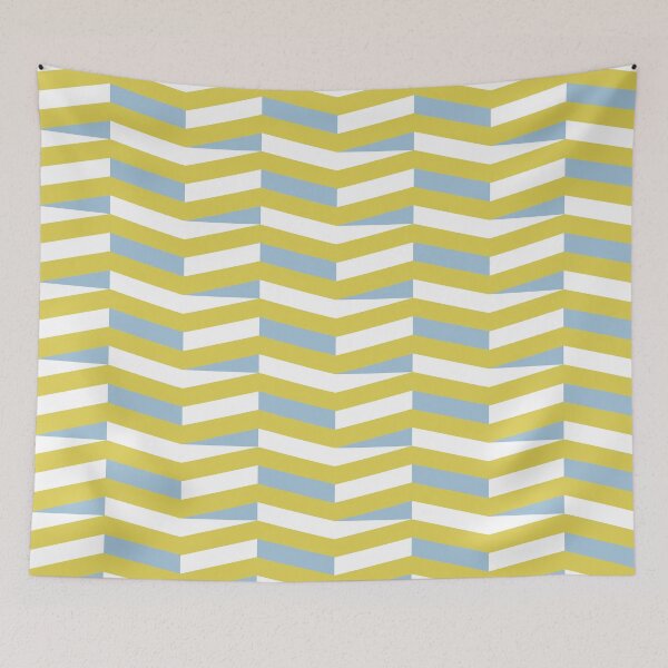 Item preview, Blue and yellow background herringbone pattern designed and sold by by-jwp.