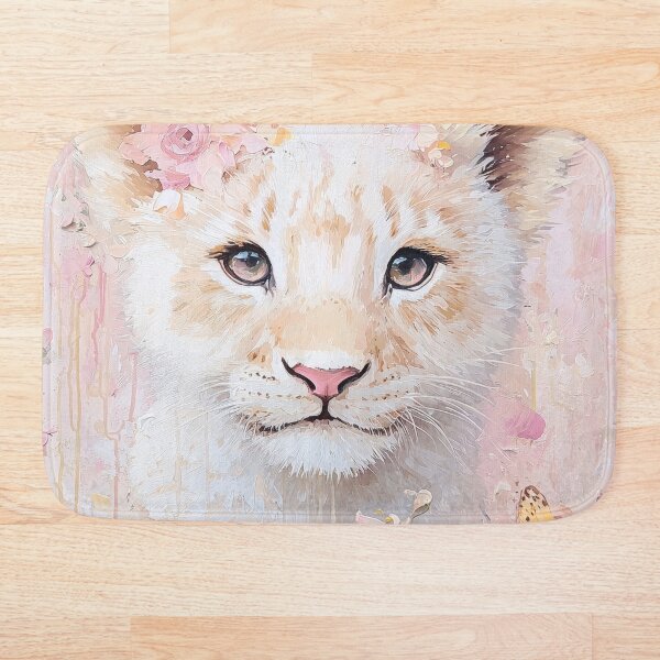 Aperçu de l'œuvre Lionceau Art de la chambre d'enfant Fantaisie fantaisiste Conte de fées Animal Lionceau créée et vendue par PrincessArtwork.