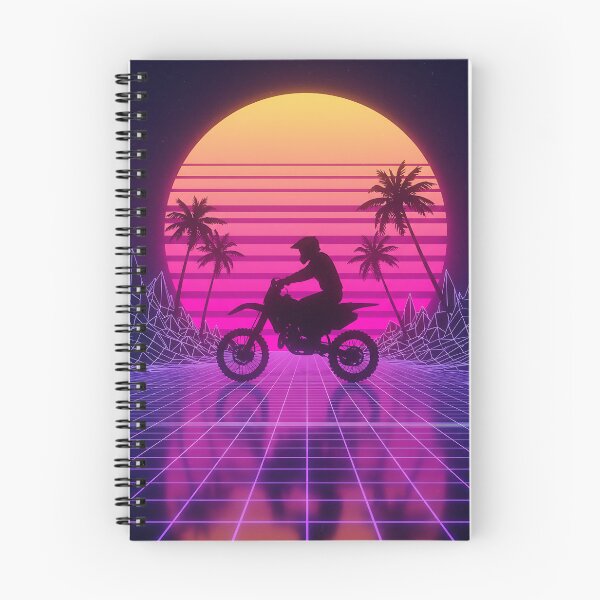 Item preview, Vaporwave Rider: Sunset Moto  designed and sold by KoolArtDistrict.