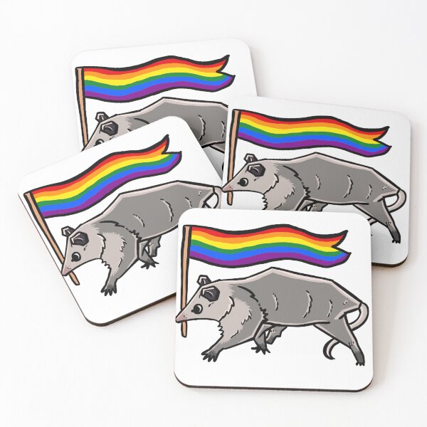 Item preview, pride possum designed and sold by heyimleo.