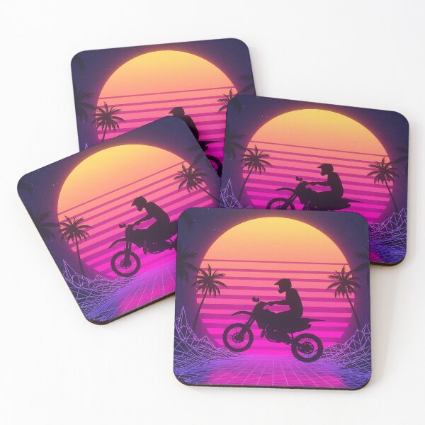 Item preview, Vaporwave Rider: Sunset Moto  designed and sold by KoolArtDistrict.