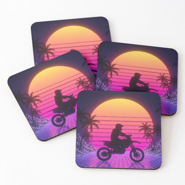 Item preview, Vaporwave Rider: Sunset Moto  designed and sold by KoolArtDistrict.