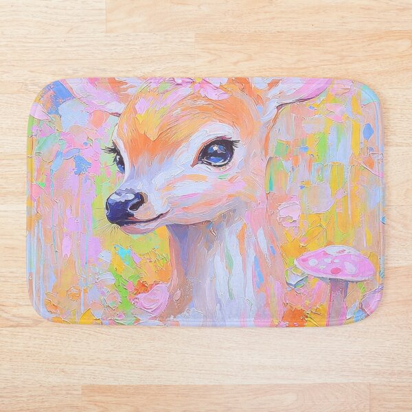 Aperçu de l'œuvre Impression de chambre d'enfant Woodland Fawn Pastel Woodland Cottagecore Art abstrait créée et vendue par PrincessArtwork.