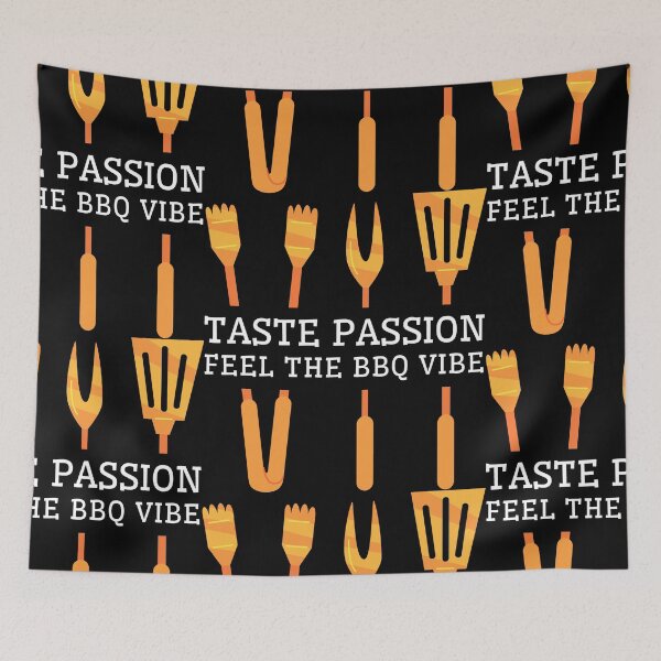 Item preview, Taste Passion Feel The BBQ Vibe Golden Grill Tools designed and sold by SplashTastic.
