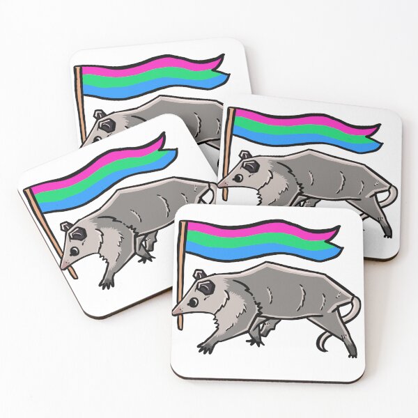 Item preview, polysexual pride possum designed and sold by heyimleo.