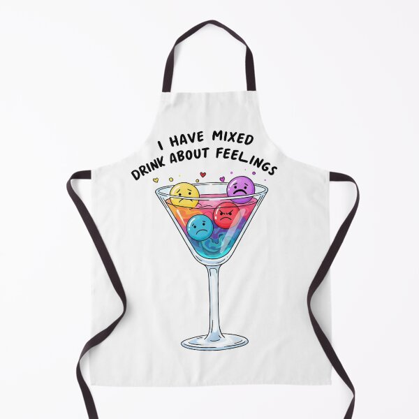 Item preview, Funny Cocktail Quote Design - "I Have Mixed Drinks About Feelings" designed and sold by Hooodify.
