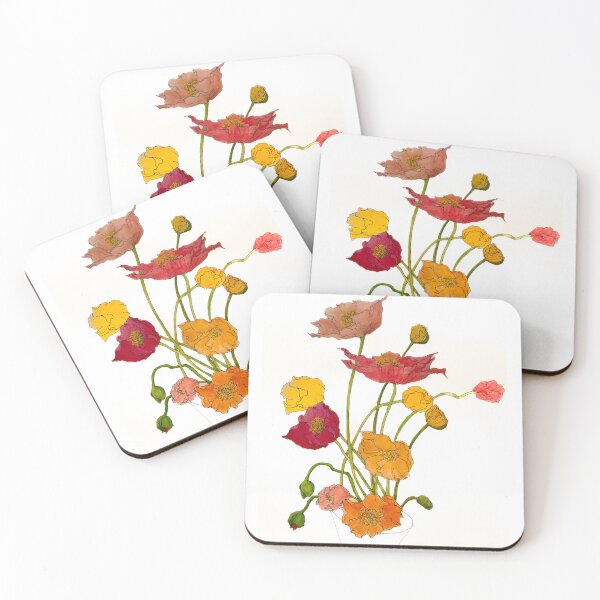 Item preview, Vase of poppies painting designed and sold by MoArtsGifts.