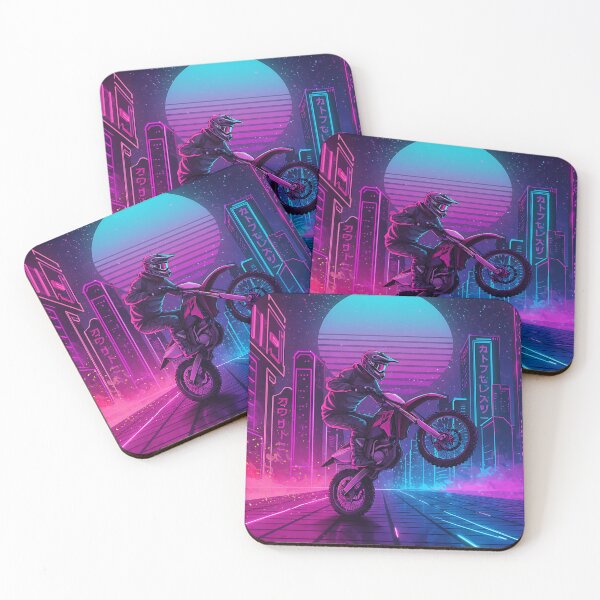 Item preview, Night Rider: Motocross in the Neon City designed and sold by KoolArtDistrict.