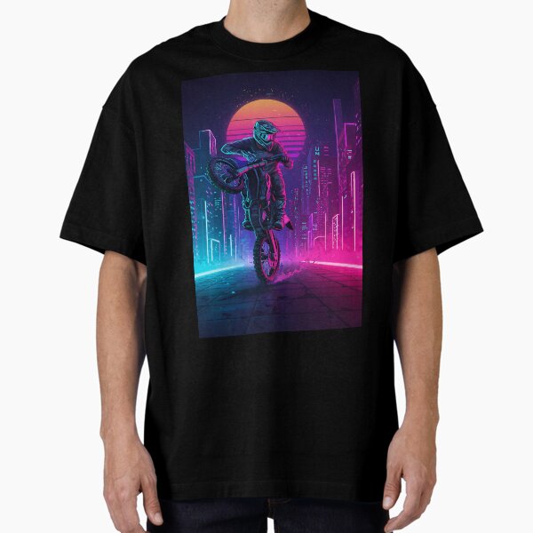 Item preview, Night Rider: Motocross in the Neon City designed and sold by KoolArtDistrict.