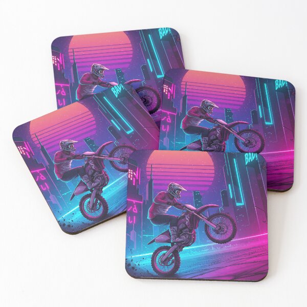 Item preview, Night Rider: Motocross in the Neon City designed and sold by KoolArtDistrict.