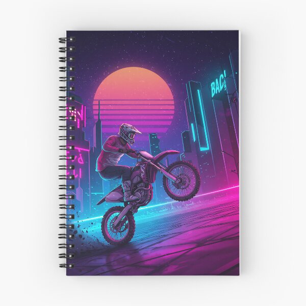 Item preview, Night Rider: Motocross in the Neon City designed and sold by KoolArtDistrict.