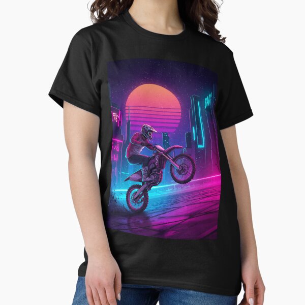Item preview, Night Rider: Motocross in the Neon City designed and sold by KoolArtDistrict.
