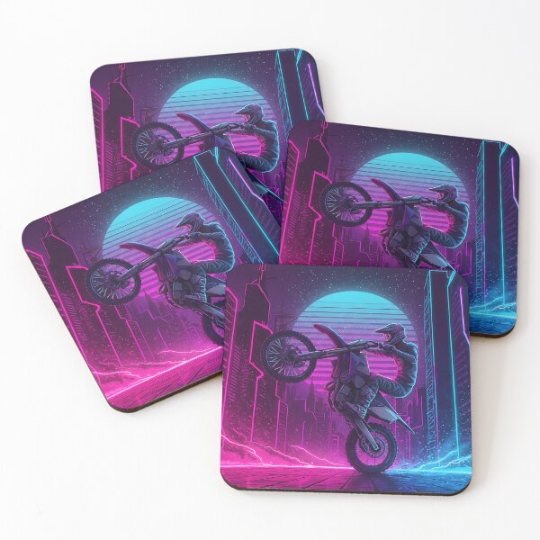 Item preview, Night Rider: Motocross in the Neon City designed and sold by KoolArtDistrict.