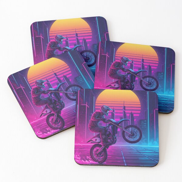 Item preview, Night Rider: Motocross in the Neon City designed and sold by KoolArtDistrict.