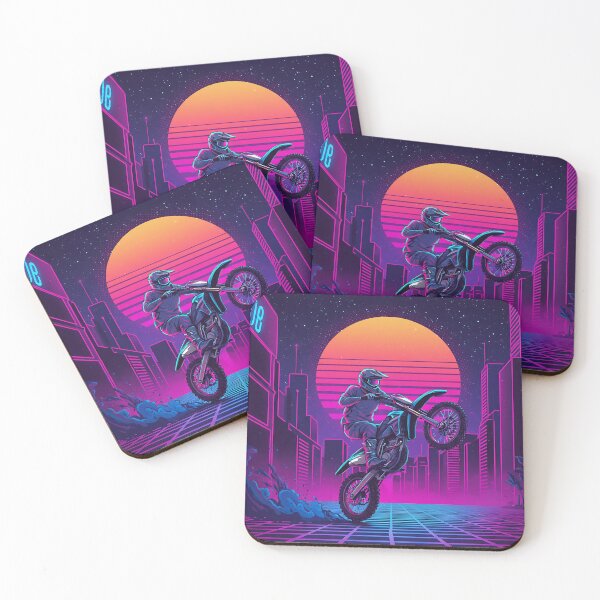 Item preview, Night Rider: Motocross in the Neon City designed and sold by KoolArtDistrict.
