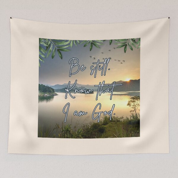 Item preview, Be Still & Know – Peaceful Lake Sunrise Design designed and sold by ArtsieChristian.