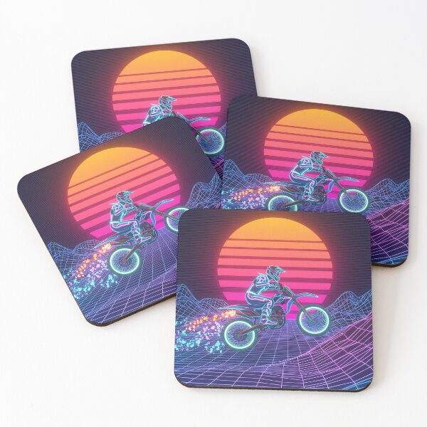 Item preview, Night Rider: Motocross in the Neon waves designed and sold by KoolArtDistrict.