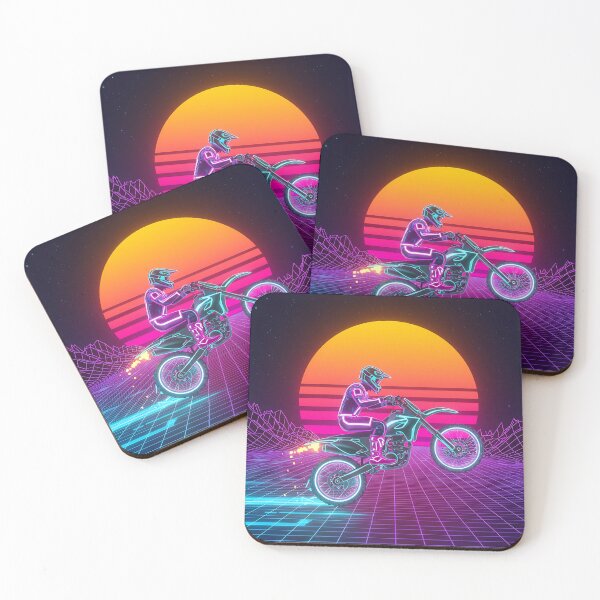 Item preview, Night Rider: Motocross in the Neon Waves designed and sold by KoolArtDistrict.