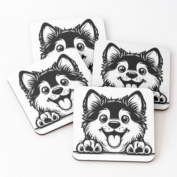 Item preview, Peeking Dog Mudi designed and sold by Eiwaprints.