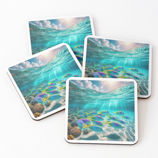 Item preview, AI-Designed Underwater World with Colorful Fish – Realistic Ocean Artwork for Clothing, Accessories & Beach Lovers designed and sold by knalpot-design.