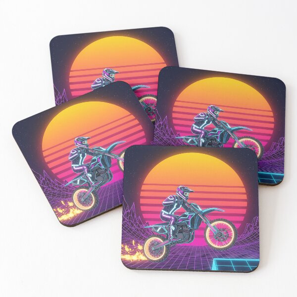 Item preview, Night Rider: Motocross in the Neon Waves designed and sold by KoolArtDistrict.