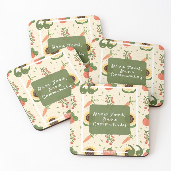 Item preview, Grow Food, Grow Community designed and sold by WyrdandWoven.