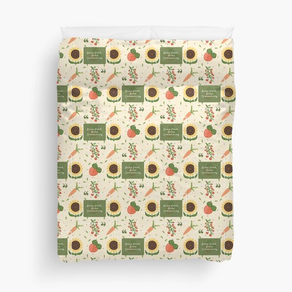 Vista previa del artículo con la obra «Cultivar alimentos, cultivar comunidad», diseñado y vendido por WyrdandWoven.