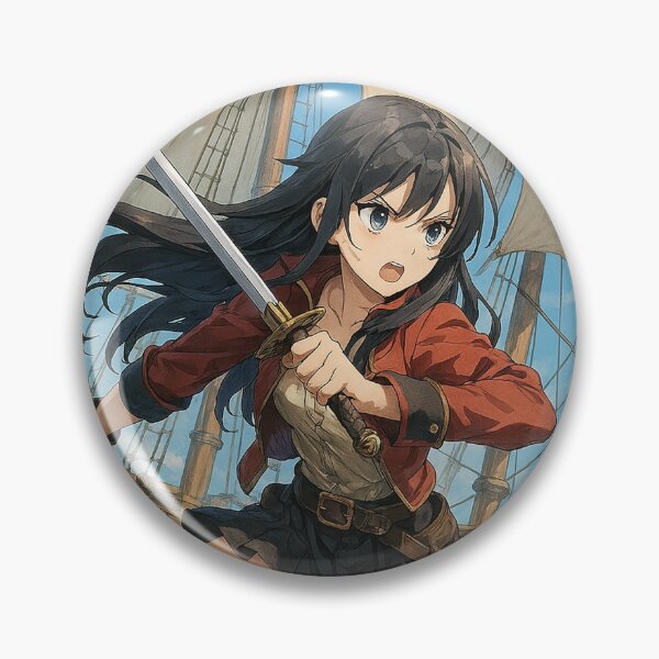 Item preview, Anime Pirate Girl Boarding a Ship with Sword designed and sold by CHBB.