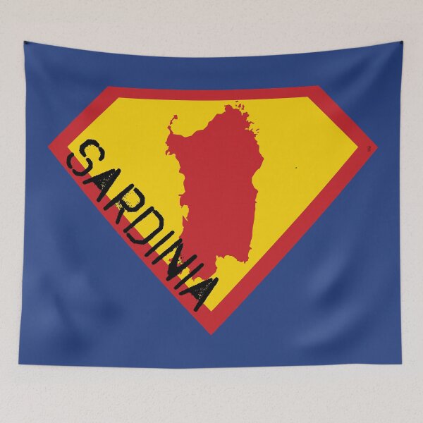 Item preview, SARD SARDINIAN SHIELD - Freedom Is The Superpower - SUPERHERO SARDINIA spellout design designed and sold by pelagio.