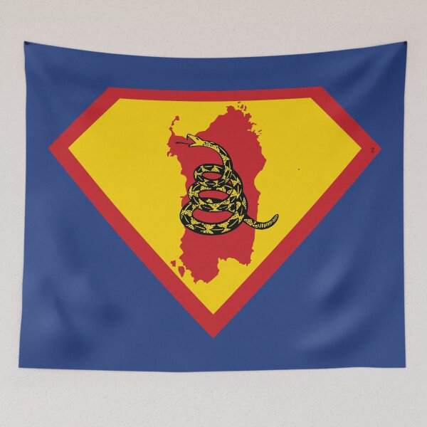 Item preview, SARD SARDINIAN SHIELD - Freedom Is The Superpower -  Gadsden Snake Flag - Dont Tread On Me SUPERHERO SARDINIA design designed and sold by pelagio.