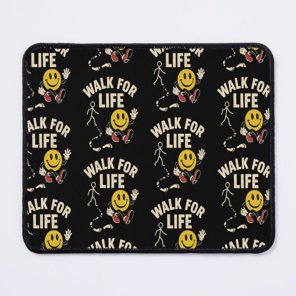 Item preview, Walk for Life - Motivational Retro Smiley Face Walking Design designed and sold by MorningT.
