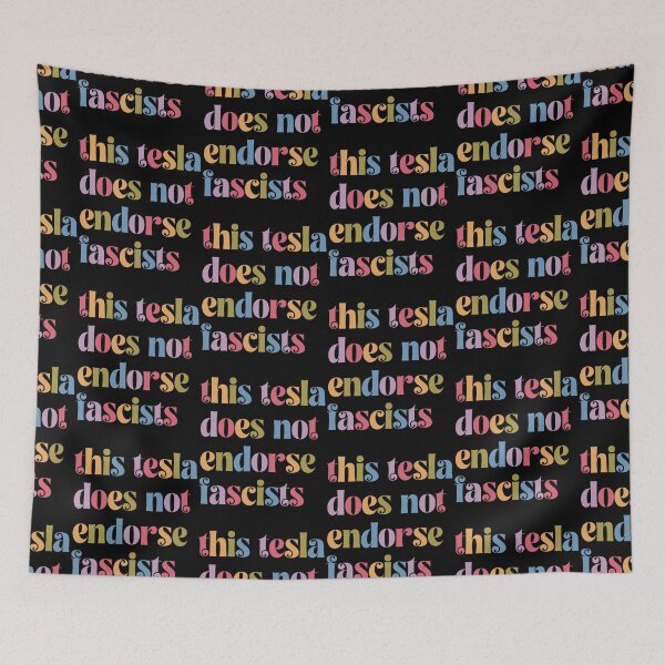 Item preview, This Tesla Does Not Endorse Fascists Anti Elon designed and sold by malachi12c.