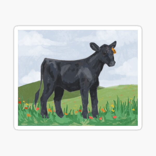 Artikel-Vorschau von Black Angus Kuh - Blumen, designt und verkauft von chloeholmes135.
