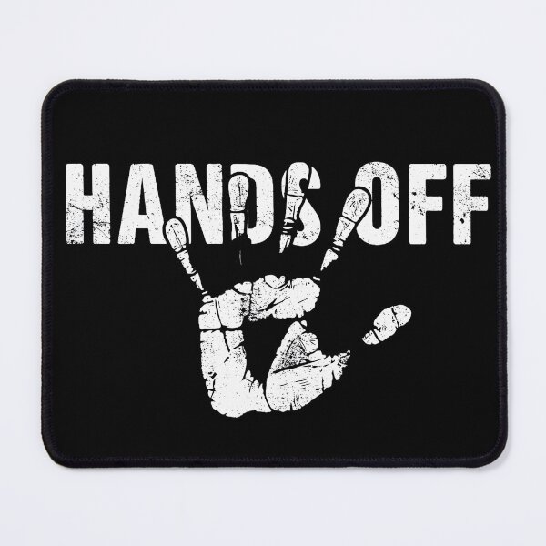Item preview, Grunge "HANDS OFF" Text Design with Bold Handprint designed and sold by Hooodify.