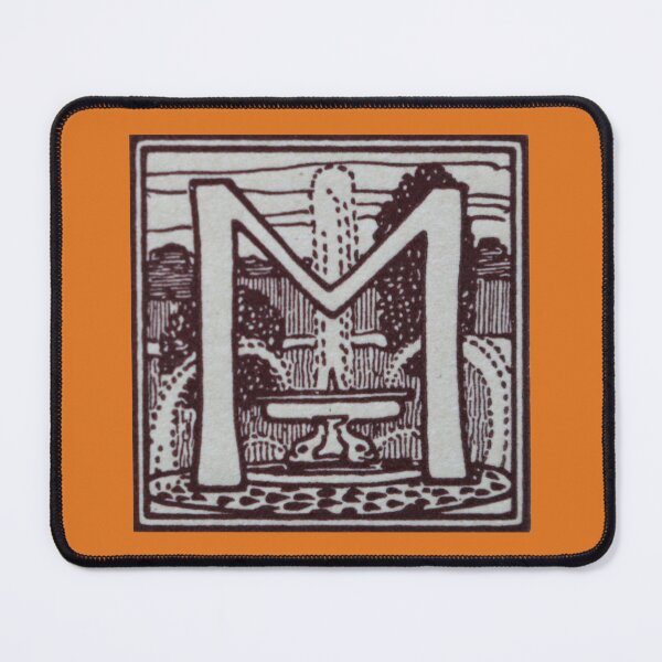 Item preview, Art by Mike Linocut and digitally edited, Alphabet Letter M, combinable designed and sold by allartbymike.