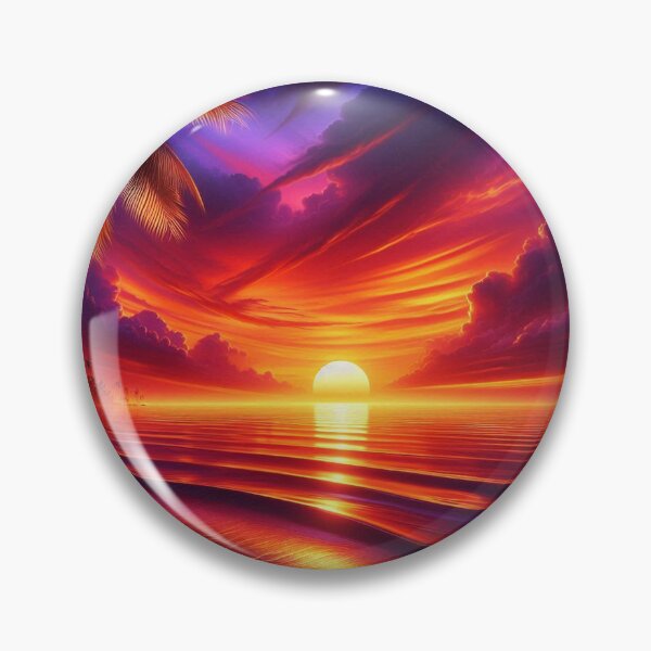 Item preview, AI-Designed Beach Sunset with Clear Water – Captivating Ocean Artwork for Clothing, Accessories & Beach Lovers designed and sold by knalpot-design.