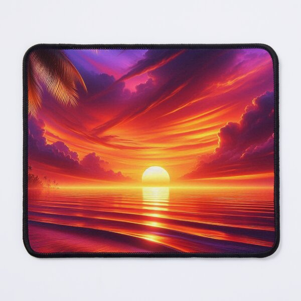 Item preview, AI-Designed Beach Sunset with Clear Water – Captivating Ocean Artwork for Clothing, Accessories & Beach Lovers designed and sold by knalpot-design.