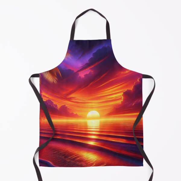 Item preview, AI-Designed Beach Sunset with Clear Water – Captivating Ocean Artwork for Clothing, Accessories & Beach Lovers designed and sold by knalpot-design.