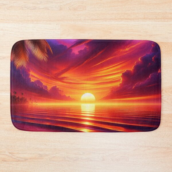 Item preview, AI-Designed Beach Sunset with Clear Water – Captivating Ocean Artwork for Clothing, Accessories & Beach Lovers designed and sold by knalpot-design.