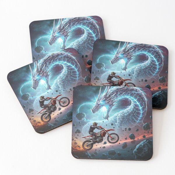 Item preview, Cosmic Showdown: Rider vs. Mechanical Dragon designed and sold by KoolArtDistrict.