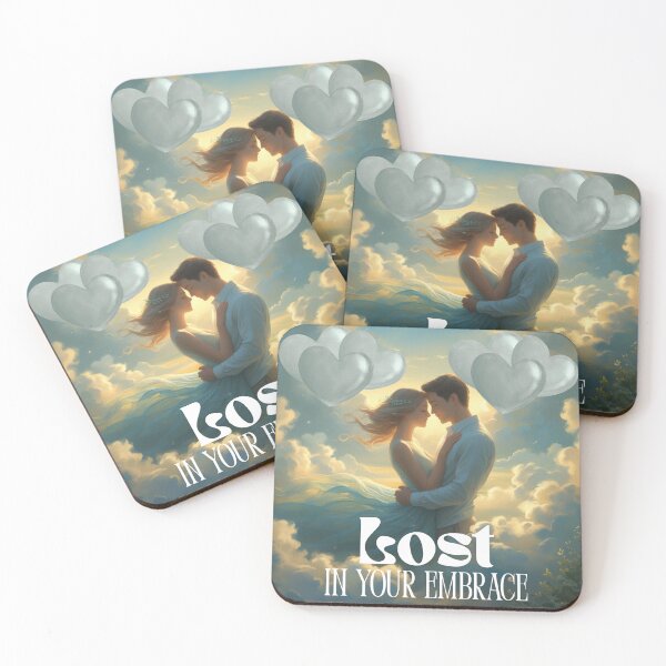 Item preview, Lost In Your Eternal Love's Embrace – Romantic Dreamy Couple Art designed and sold by COZY NEST.