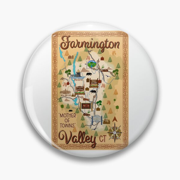 Item preview, Farmington Valley, Connecticut Stylized Map designed and sold by MMc Buck.