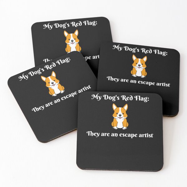 Item preview, My Dog's Red Flags designed and sold by PandaInkLab.
