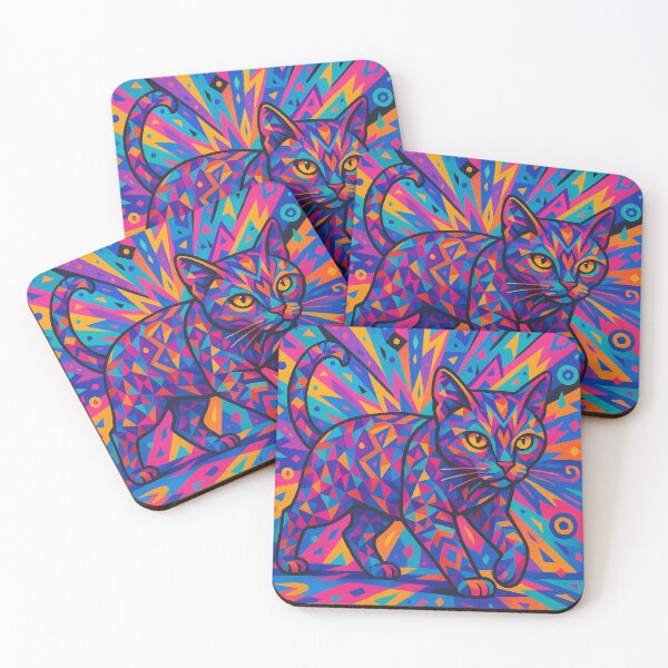 Item preview, Kaleidoscope Cat designed and sold by EndOfRainbowArt.