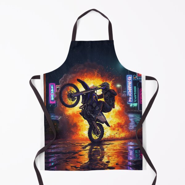 Item preview, Night Rider Dirt Bike Wheelie Fire Stunt Urban designed and sold by KoolArtDistrict.