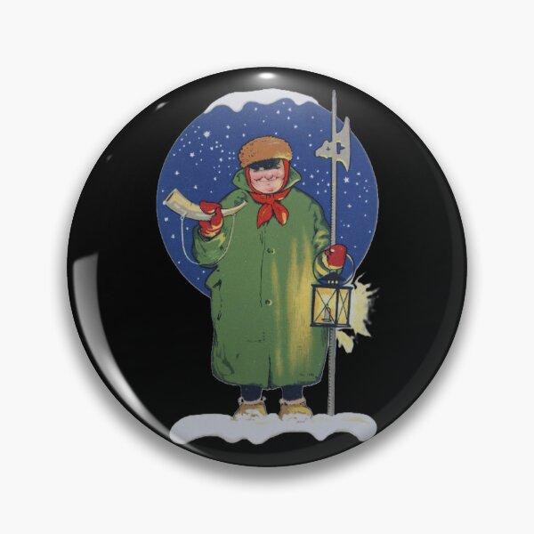 Item preview, Art by Mike Watercolor painted and digitally edited, night watchman in winter with lantern designed and sold by allartbymike.